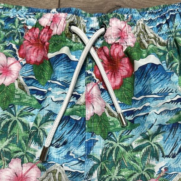 Franks 6” Volcano‎ Oahu Floral Print Lined Swim Shorts Size XL - Picture 4 of 11